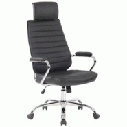 CLP Fauteuil de bureau Rako en véritable cuir ajustable et pivotant Noir - noir cuir 317943 CLP Fauteuil de bureau Rako en véritable cuir ajustable et pivotant Noir - noir cuir 317943