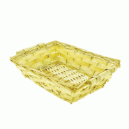 Corbeille à fruits bois rectangle "Campi" poignées bois 40x30x10cm - par 20