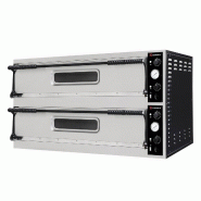 Four à pizza professionnel PO-6+6W à 2 chambres, capacité 12 pizzas Ø 32 cm, alimentation 400V/50-60Hz/3N, structure en acier inoxydable | Sammic