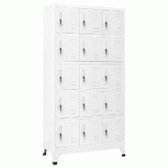 Helloshop26 - Armoire à casiers moderne 90 x 40 x 180 cm avec portes verrouillables bureau salle de classe en acier gris clair 02_0047032 - gris acie