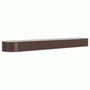 Helloshop26 - Jardinière bac lit surélevé plantes fleurs terrasse jardin de jardin acier enduit de poudre marron 02_0039551 - 3000218560874 Helloshop26 - Jardinière bac lit surélevé plantes fleurs terrasse jardin de jardin acier enduit de poudre marron 02_0039551 - 3000218560874