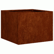 Helloshop26 - Jardinière carrée espace vert extérieur 40 x 40 x 30 cm plante décorative design rouillé en acier inoxydable 02_0051581 - vert inox