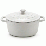 La Fonderie 1890 IENA25 -  Cocotte en fonte 25cm beige - noir fonte IENA25