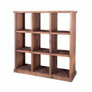Meuble présentoir pin 9 cases Madera - GRIS Meuble présentoir pin 9 cases Madera - GRIS