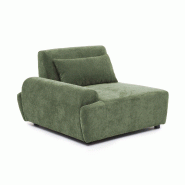 Oviala Business Fauteuil droit canapé modulable dossier ajustable 109 cm vert - vert polyester 115443