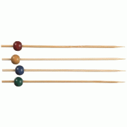 Pique boule 4 couleurs bambou couleur naturelle 15cm - par 2000