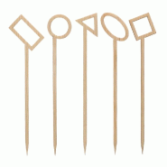 Pique géométrique bambou 5 modèles panachés 10 cm- par 200