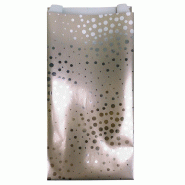 Pochettes cadeaux Bulles argent rose poudré 17,5x6x35cm - par 50