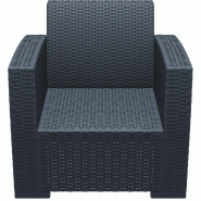 SIESTA EXCLUSIVE Fauteuil d'Extérieur Monaco Lounge Armchair Gris Foncé - gris plastique SP-SI-831DG