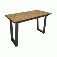 SKRAUT HOME Table à manger, 194x90x74 cm, Pour 10 personnes, Meubles de Salon, Chêne et noir - beige Bois manufacturé 545_4