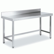 Tables de travail inox de faible hauteur avec dosseret P 600 mm | Distform - 1000