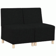 Unité de Sofa Modulaire Sans Accoudoirs 2 pcs Noir Modèle Vega StudioDesk Panorama - Matériau naturel 8721288278753