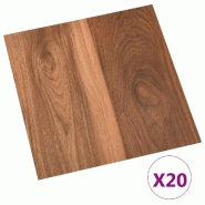 Vidaxl planches de plancher autoadhésives 20 pcs pvc 1,86 m² marron 330137