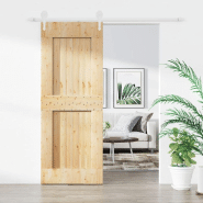 Vidaxl porte coulissante et kit de quincaillerie 80x210 cm pin massif 3203261 Vidaxl porte coulissante et kit de quincaillerie 80x210 cm pin massif 3203261