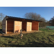 2 boxes avec abri Douglas - BOX015 - LCI Cheval - Structure en bois robuste et modulable