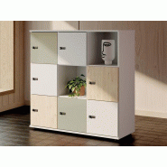 7 casiers de rangement Cubik Harmony avec serrure à code