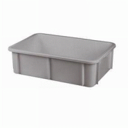 Bac de stockage - 25 L - Polyéthylène haute densité - 595 x 395 x 172 mm - Gris