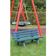 Banc pour enfants avec dossier CANETTI, en plastique recyclé - Longueur 150 cm - ADS Equipements Eurl