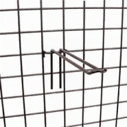 Broche double fil L30cm pour grille - gris martelé - par 20 - acier - Ø 4mm