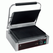 Cuistance Grande Machine grill panini XL surfaces rainurées inox – 2,7 kW – 230 V - PGMAXL Cuistance Grande Machine grill panini XL surfaces rainurées inox – 2,7 kW – 230 V - PGMAXL