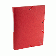 Exacompta - Réf. 50705E - 10 boites de classement Exabox Dos 25mm Carte lustrée Scotten - A4 - Rouge - rouge 50705E