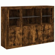 Helloshop26 - Buffet bahut commode armoire meuble de rangement organisateur cuisine salle de séjour salon avec lumières LED 3 pcs 02_0037210 - 30002 Helloshop26 - Buffet bahut commode armoire meuble de rangement organisateur cuisine salle de séjour salon avec lumières LED 3 pcs 02_0037210 - 30002