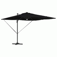 Helloshop26 - Parasol rectangulaire grande taille 286 x 284 x 270 cm inclinable durable design moderne en polyester noir 02_0058727 - noir aluminium 3