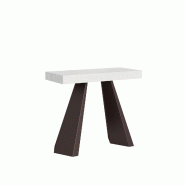 Itamoby Console Extensible 90X40/196 Cm Diamante Small Premium Frêne Blanc Structure Ours - blanc VE090CODIMSMA-BF-FO-OR