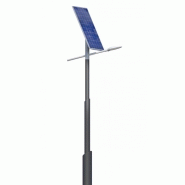 Lampadaire urbain solaire linéo 5 / led / 50 w / 8000 lm / en aluminium et acier galvanisé thermolaqué / 6 m