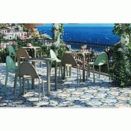 Lot de 4 Chaises DROP coque polypropylène
