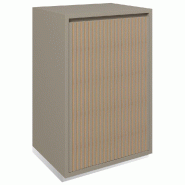 Meuble Vertigo T01 2 tiroirs à l'anglaise  MDF naturel et taupe 60x47x93cm