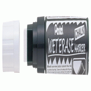 Pentel Marqueur craie effaçable WET ERASE Marker, pointe biseau 10x15 mm, encre blanche - blanc plastique 4902506070029