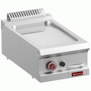 Plaque de cuisson de table à gaz snacking avec plaque chromée lisse... - PG7/PLCD4T-N
