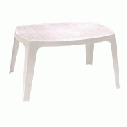 PROGARDEN Table basse Kai blanche, 76,5 x 50 x 46 cm (hauteur) - blanc G23745