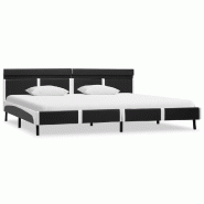 VidaXL Cadre de lit avec LED sans matelas Gris Similicuir 180x200 cm Modèle Fervelis - 280311