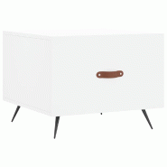 VidaXL Table basse blanc 50x50x40 cm bois d'ingénierie Modèle Aero Horizon - 829332