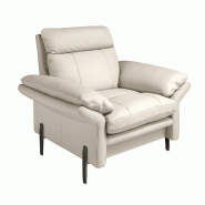 AC ANGEL CERDA Angel Cerdá Fauteuil en cuir gris taupe 5194C 110 x 96 x 94 - gris fourrure 8435631045953 AC ANGEL CERDA Angel Cerdá Fauteuil en cuir gris taupe 5194C 110 x 96 x 94 - gris fourrure 8435631045953