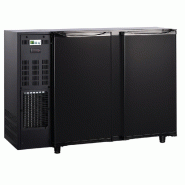 Arrière-bar réfrigéré noir 2 portes pleines température +2/+8 °c - ... - PFGB125