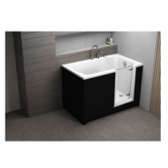 BAIGNOIRE À PORTE PERIO BLACK 135 X 75 CM