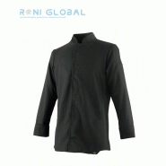 Veste de cuisine unisexe manches longues - col officier - coupe slim - polyester et coton 37.5® - Broto ML 37.5® Robur_0