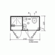 Bungalow de chantier sd1 / sanitaire / aménagé