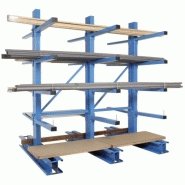 Cantilever  rayonnage pour stockage semi lourd double face 2500 x 1000 mm 4 niveaux  ?l?ment d?part