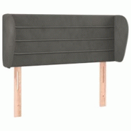 Décoshop26 - Tête de lit accessoire couchage chambre à coucher meuble avec rebord latéral 103 x 23 x 78/88 cm tissu velours gris TDL0205028 - gris Décoshop26 - Tête de lit accessoire couchage chambre à coucher meuble avec rebord latéral 103 x 23 x 78/88 cm tissu velours gris TDL0205028 - gris