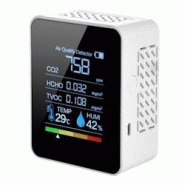 Détecteur de CO2 Portable 5 en 1 avec Affichage LED Digital pour Qualité d'Air Intérieur YONIS - 3615616788715 Détecteur de CO2 Portable 5 en 1 avec Affichage LED Digital pour Qualité d'Air Intérieur YONIS - 3615616788715
