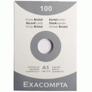 Acheter Exacompta Fiches bristol A4 21x29,7 cm blanches non perforées