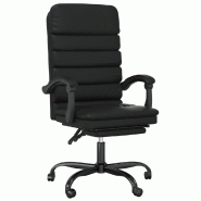 Helloshop26 - Fauteuil de massage inclinable de bureau informatique étude similicuir noir 02_0025418 - noir métal 3000215317860
