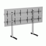 KIMEX Support sur pieds pour 6 écrans TV 45''-50'' - Hauteur 180 cm - A poser - gris 3700685424296 KIMEX Support sur pieds pour 6 écrans TV 45''-50'' - Hauteur 180 cm - A poser - gris 3700685424296