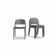 Lot de 4 chaises BLENDY - gris clair