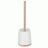 MSV Collection Lena – Porte-brosse WC avec brosse en polypropylène, couleur blanche - blanc plastique polypropylène 143438