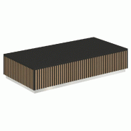 Podium pour mannequins Vertigo T01 MDF naturel et noir 120x60x25cm
